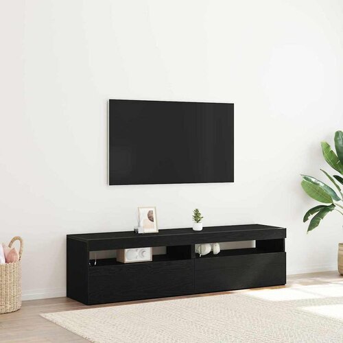 TV ormar 2 pcs Crni hrast 75 x 35 x 40 cm Konstruirano drvo Cijene