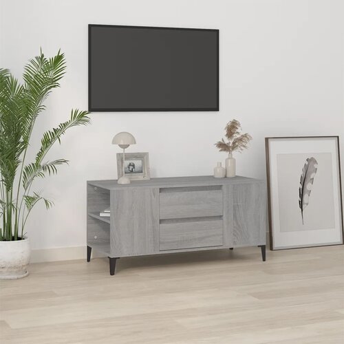 VidaXL TV omarica siva sonoma 102x44,5x50 cm inženirski les Slike