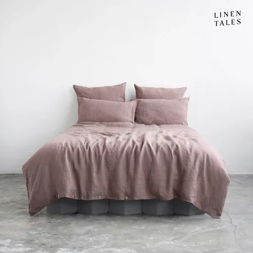 Linen Tales Roza platnena posteljina za jedan krevet 135x200 cm -