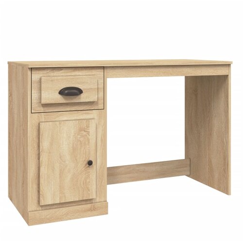 Maison Chic Pisalna miza - Računalniška miza s predalom sonoma hrast 115x50x75cm inženirski les, (22080032) Cene