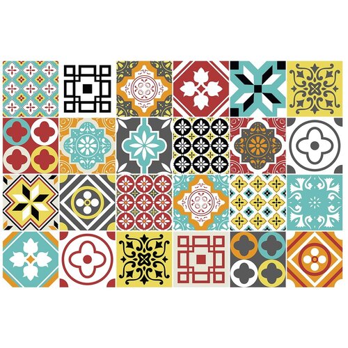 Ambiance Set od 24 zidne naljepnice Montecito, 15 x 15 cm Slike