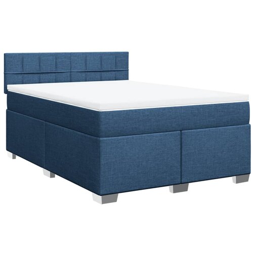 Maison Chic Box spring postelja - Vzmetna postelja z vzmetnico modra 140x200 cm blago SL11553, (21883701) Cene