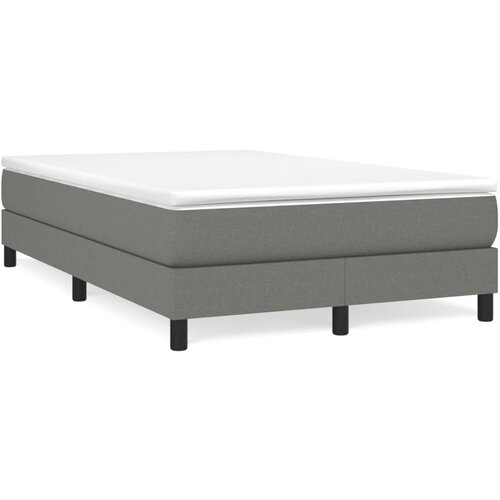 VidaXL Krevet box spring s madracem tamnosivi 120 x 190 cm tkanina Slike