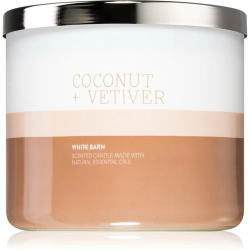Bath & Body Works Coconut + Vetiver mirisna svijeća 411 g