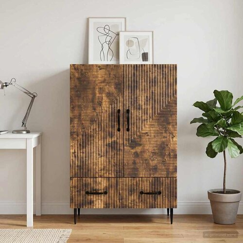  Kreveta Dimljeni hrast 66 x 34,5 x 95 cm Konstruirano drvo Cijene