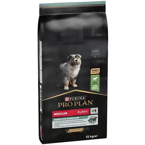 Purina PRO PLAN Sensitive Digestion Medium Puppy Lamb - hrana za &amp;scaron;tence srednjih rasa sa jagnjetinom (12kg) Slike