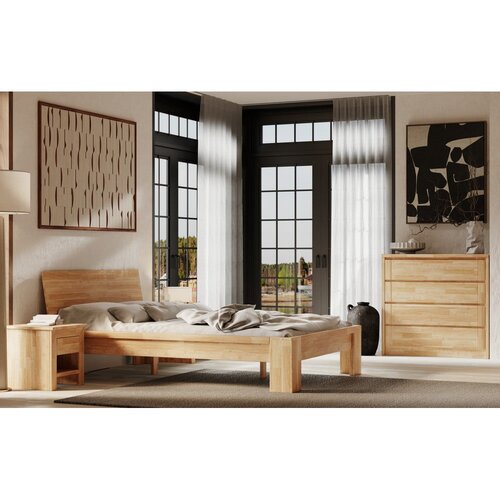 Olivia Living Nizka komoda iz masivnega hrasta v naravni barvi 105x96 cm Timo &amp;ndash; Slike