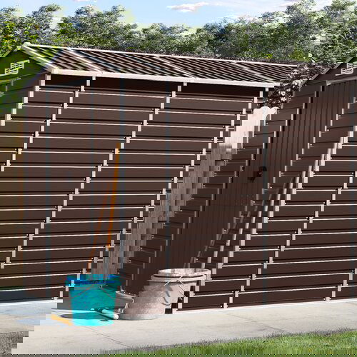 vidaXL Vrtna lopa rjava 191x810x198 cm pocinkano jeklo Cene