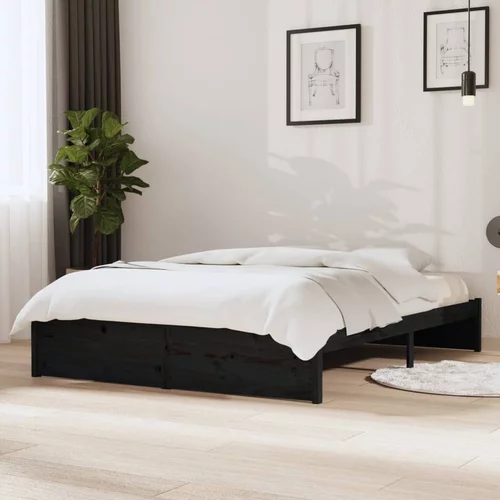  za krevet od masivnog drva crni 140 x 200 cm