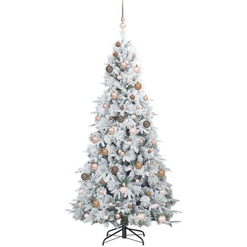 VidaXL Umjetno božićno drvce s nogom s stalakom Zelena 210 cm PE i PVC Slike