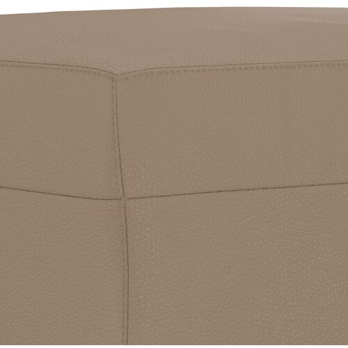  3-dijelni set sofa s jastucima boja cappuccina od umjetne kože Slike