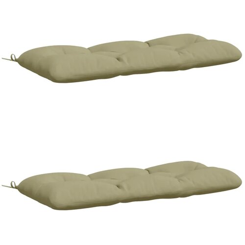 Jastučići za klupe VIANEN 2 kom. 100% poliester Svijetlo zelena - Svijetlo zelena 130 x 50 x 12 cm Slike