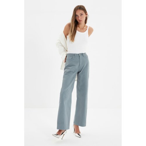 Trendyol Blue High Waist Wide Leg Jeans Slike