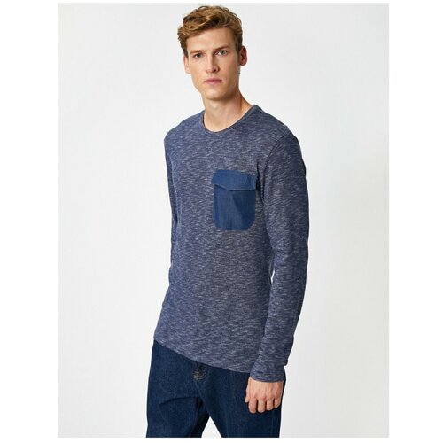 Koton Men's Navy Blue Sweater Slike