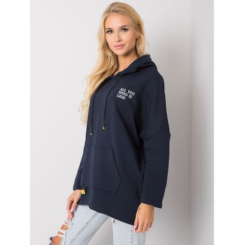 Fashion Hunters Dark blue kangaroo hoodie Slike