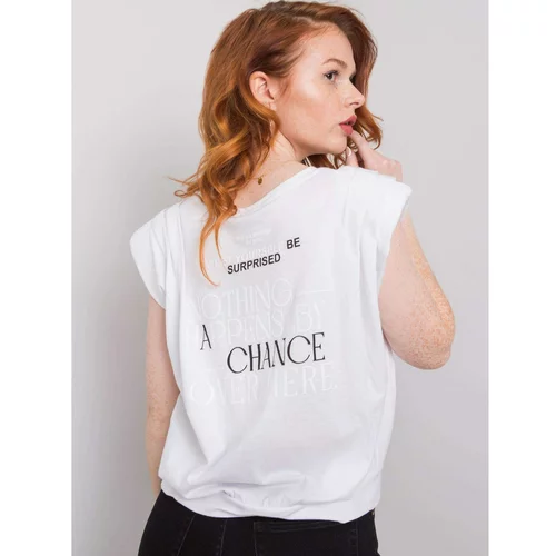 Fashion Hunters Women's white T-shirt with the inscription