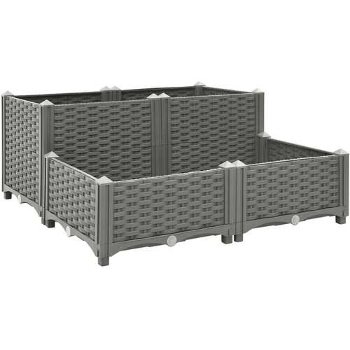  Visoka greda 80x80x38 cm polipropilen, (20759067) Cene