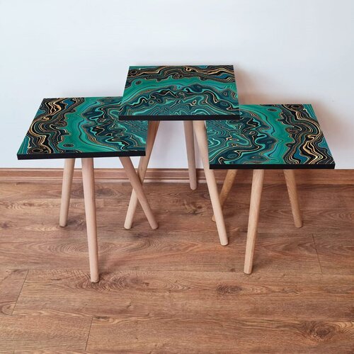 Hanah home set klub stočića 3Shp110, 3 komada, &amp;Scaron;arena Slike