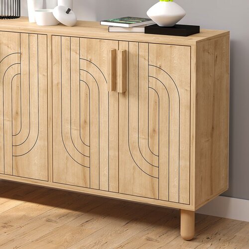 Hanah home Konzola Rodney, 120x73,6x29,6 cm, Hrast Slike