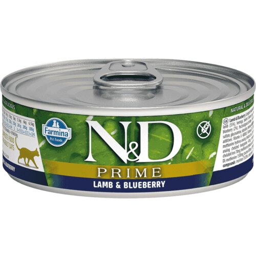 N&D PRIME Vlažna hrana za mačke, Borovnica i Jagnjetina, 70 g Cene