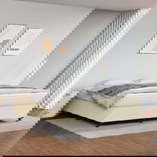  Za krevet s oprugama krem 180x200 cm od umjetne kože Cene