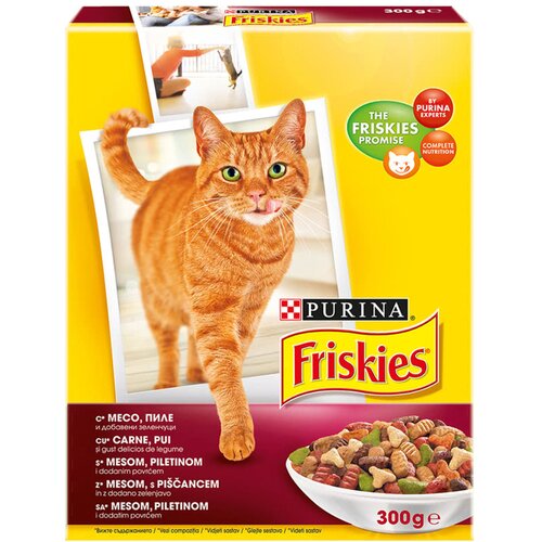 Friskies cat adult meso, piletina & povrće 0.3 kg hrana za mačke Slike