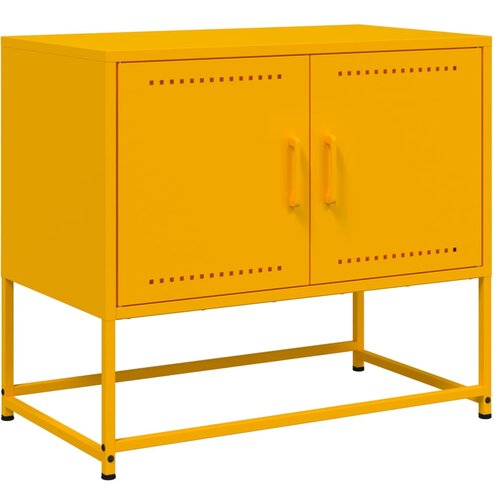 VidaXL TV omarica gorčično rumena 68,5x39x60,5 cm jeklo, (21242107) Slike