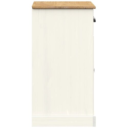  Komoda s ladicama VIGO 78x40x75 cm bijela od masivne borovine Slike