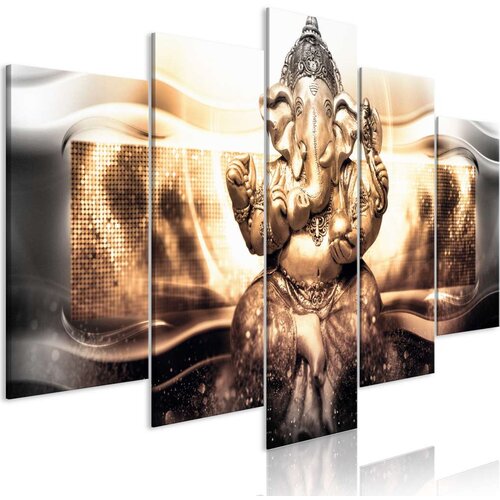  Slika - Buddha Style (5 Parts) Golden Wide 100x50 Slike