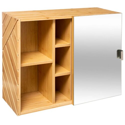 5five komoda sa ogledalom modul 54X20X44,5CM drvo/staklo natural Slike