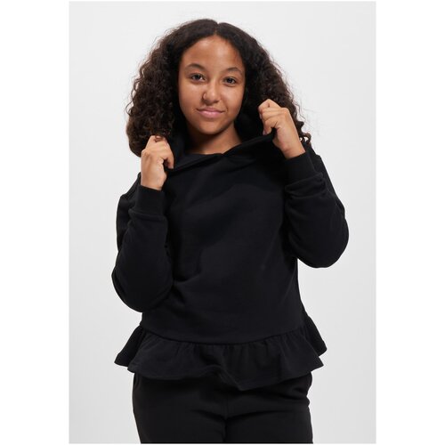 Urban Classics Girls&amp;#039; Organic Volants Hoody Black Slike