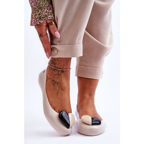 Kesi ZAXY women's ballerinas with heart LL285030 light beige Cene