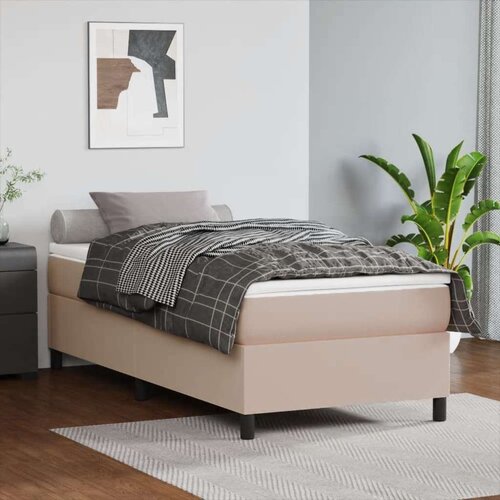  Box spring posteljni okvir kapučino 100x200 cm umetno usnje, (20738933) Cene