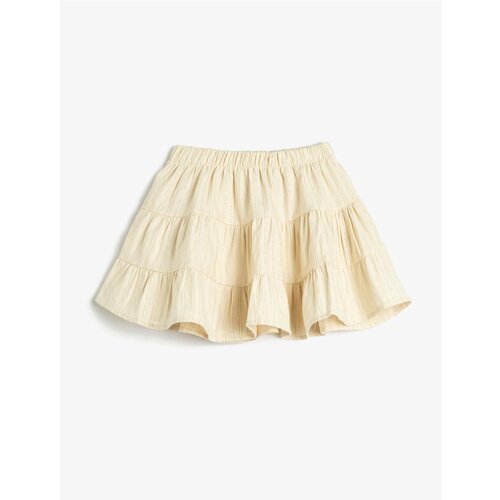 Koton Voluminous Skirt with Layered Ruffles and Elastic Waist Cotton. Cene