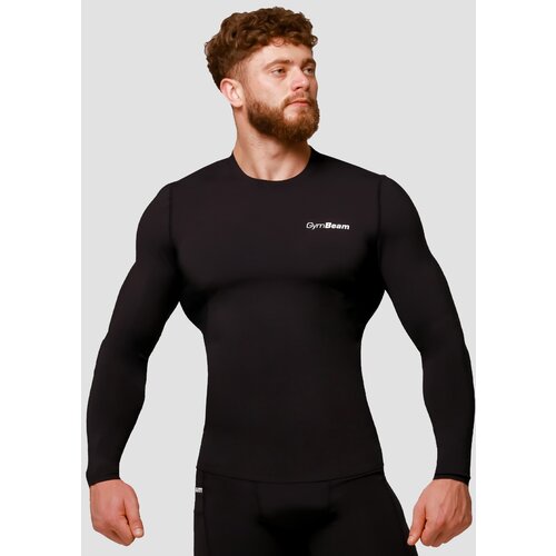 GymBeam Kompresijska majica dugih rukava Mid black Cene