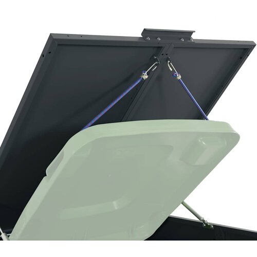 VidaXL Spremi&amp;scaron;te za 4 kante za otpad antracit 276x79x117 cm čelično Slike