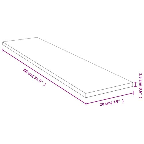  Zidna polica 80 x 20 x 1,5 cm od bambusa Slike