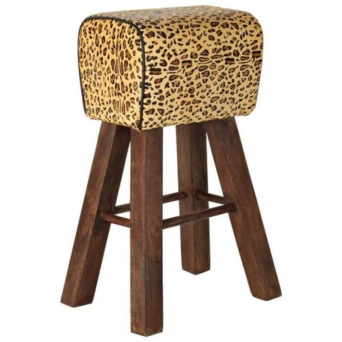 Tabure DKD Home Decor Crna Drvo Smeđa Koža (43 x 35 x 75 cm) Slike