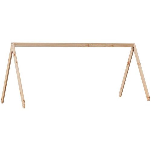 VidaXL Visoki krevet s krovom 75 x 190 cm od masivne borovine Slike