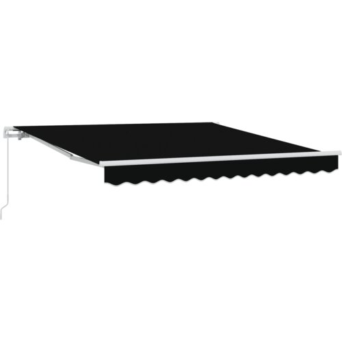 VidaXL ručna uvlačiva tenda crna 300x250 cm, zamjenska tkanina za tende 3x2.5 m crna Slike