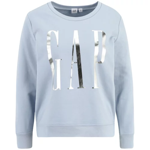 Gap Tall Sweater majica svijetloplava / srebro