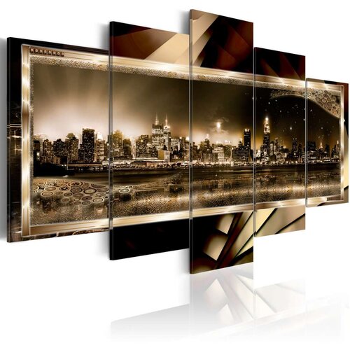  Slika - New York: Starry night - sepia 100x50 Cijene