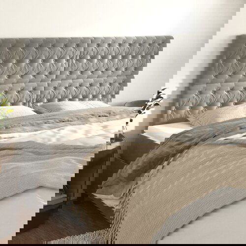 VidaXL Uzglavlje 4 kom svjetlosivi 90x7x78/88 cm bar&amp;scaron;unasti Slike