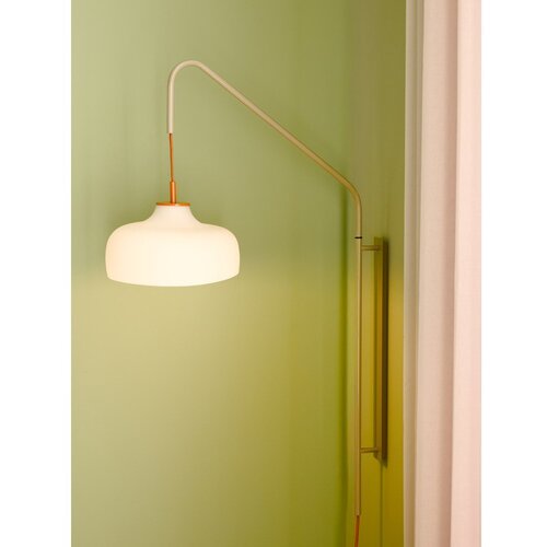 H&amp;uuml;bsch Bijela/bež zidna lampa s utikačem &amp;oslash; 29 cm Current &amp;ndash; Slike