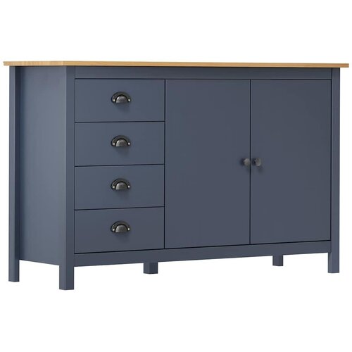  Komoda Hill siva 130 x 40 x 80 cm od masivne borovine - Siva 1 Cijene
