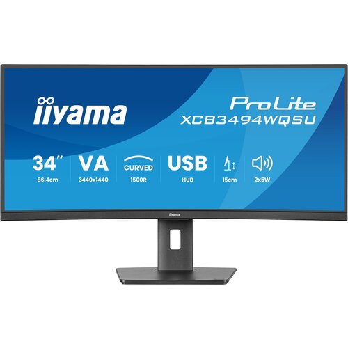 Iiyama 86.7cm (34“) XCB3494WQSU-B1 21:9 2xHDMI+DP+USB Curv Cijene