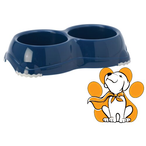 Moderna double Smarty Bowl Medium Blue Berry 2x645ml,Dupla Činija Za Pse i Mačke Cene