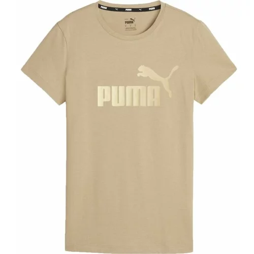 Puma ESS+ METALLIC LOGO TEE Ženska majica, bež, veličina