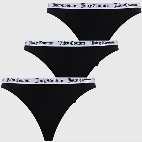 Juicy Couture Tangice 3-pack črna barva