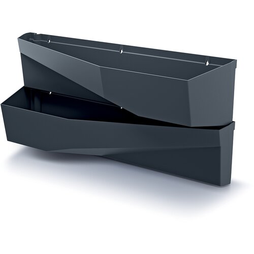 Microcer Saksija kaskadna zidna 78x19x35cm u setu antracit - S433 Cene